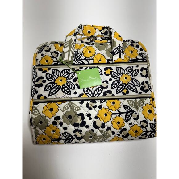 Vera Bradley Go Wild 3 Fold Travel Hanging Organizer New With Tags Yellow Black - Picture 7 of 11